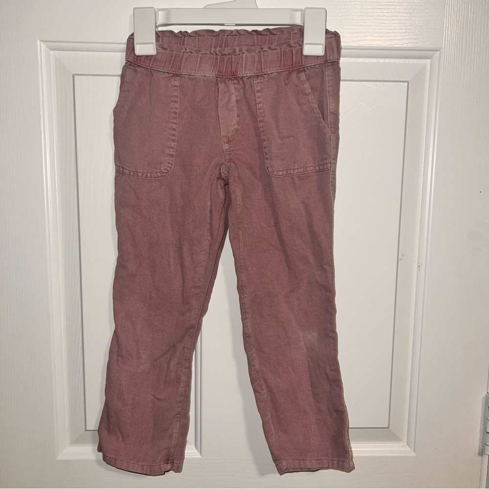 Cat & Jack Girls Size XS 4/5 Purple Pull On Casual School Pants Bottoms